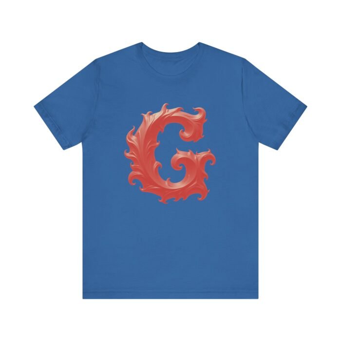 Monogram Initial Letter G Design Unisex Jersey Tee - Stylish & Unique Graphic T-Shirt - Image 20