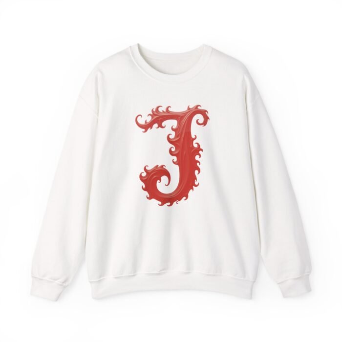 Stylish Initial J Monogram Crewneck Sweatshirt for Unisex - Cozy Casual Wear - Image 6