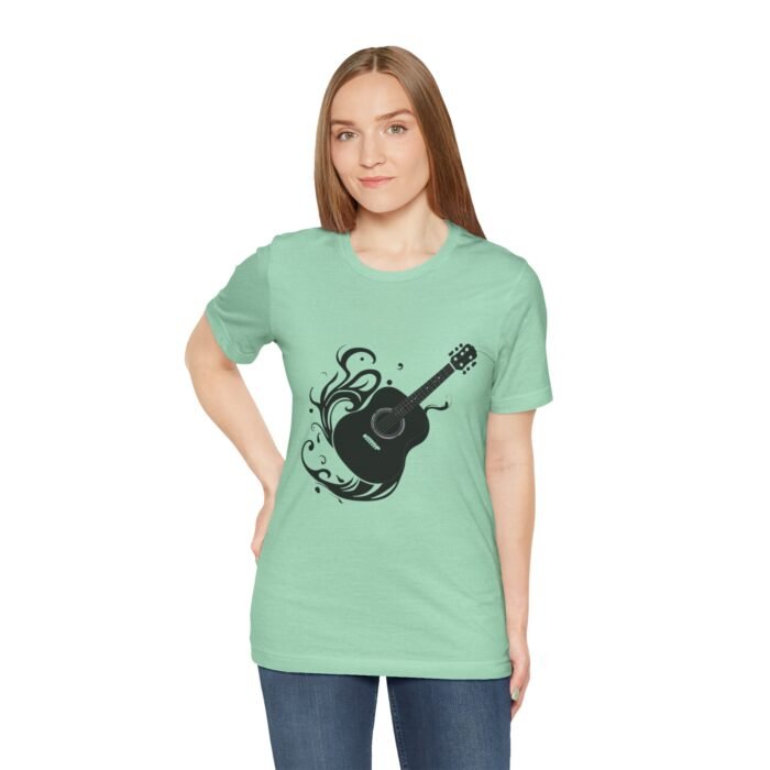 Acoustic Guitar Flow Unisex Tee - Perfect for Musicians, Music Lovers, Concertgoers | Gifts for Birthdays, Holidays, Music Festivals - Image 4