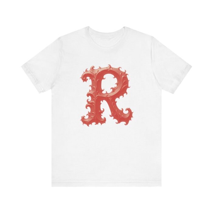 Monogram Initial Letter R Tee - Vintage Style Graphic T-Shirt - Image 6