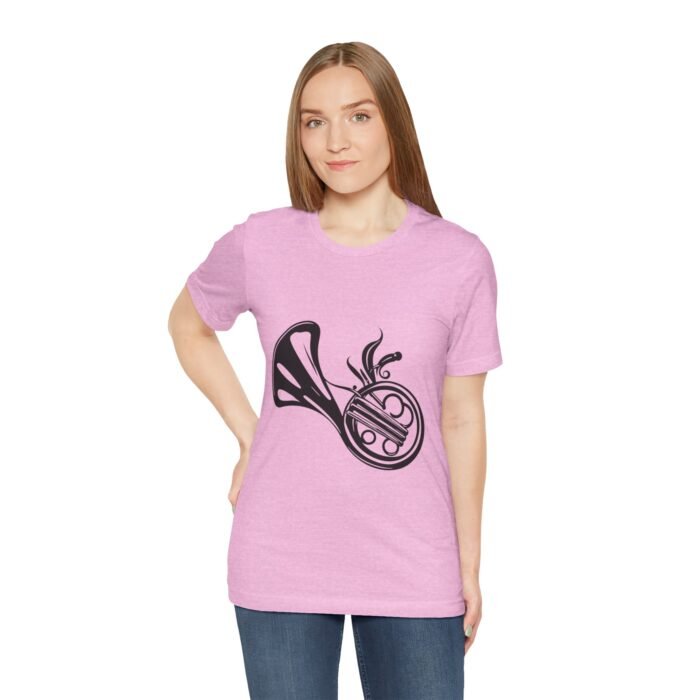 Musical French Horn Tees for Music Lovers, Perfect for Concerts, Gifts for Musicians, Casual Wear, Unique Graphic T-Shirts - Image 4
