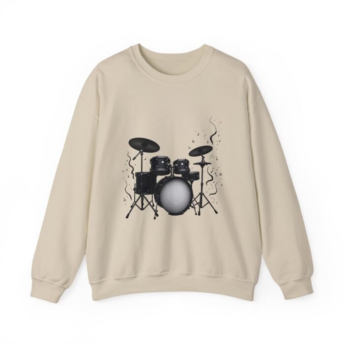 Drum Set Casual Sweatshirt | Music Lover Gift, Unisex Crewneck, Musician Apparel, Drummer Sweatshirt, Concert Wear - Image 10