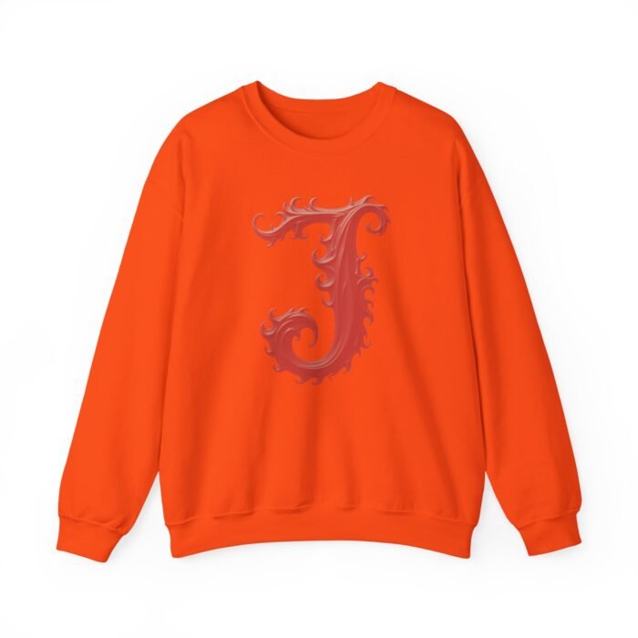 Stylish Initial J Monogram Crewneck Sweatshirt for Unisex - Cozy Casual Wear - Image 12