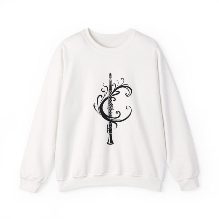 Musical Art Clarinet Sweatshirt - Unisex Sweatshirt for Musicians, Music Lover Gift, Cozy Crewneck, Clarinettist Apparel, Unique Music Design - Image 6