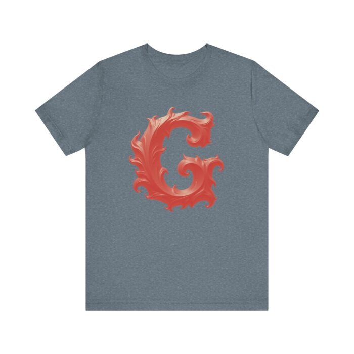 Monogram Initial Letter G Design Unisex Jersey Tee - Stylish & Unique Graphic T-Shirt - Image 22