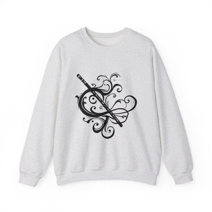 Musical Flute Crewneck Sweatshirt | Cozy Winter Wear, Unisex Sweatshirt, Casual Style, Gift for Her, Music Lover's Apparel - Image 8