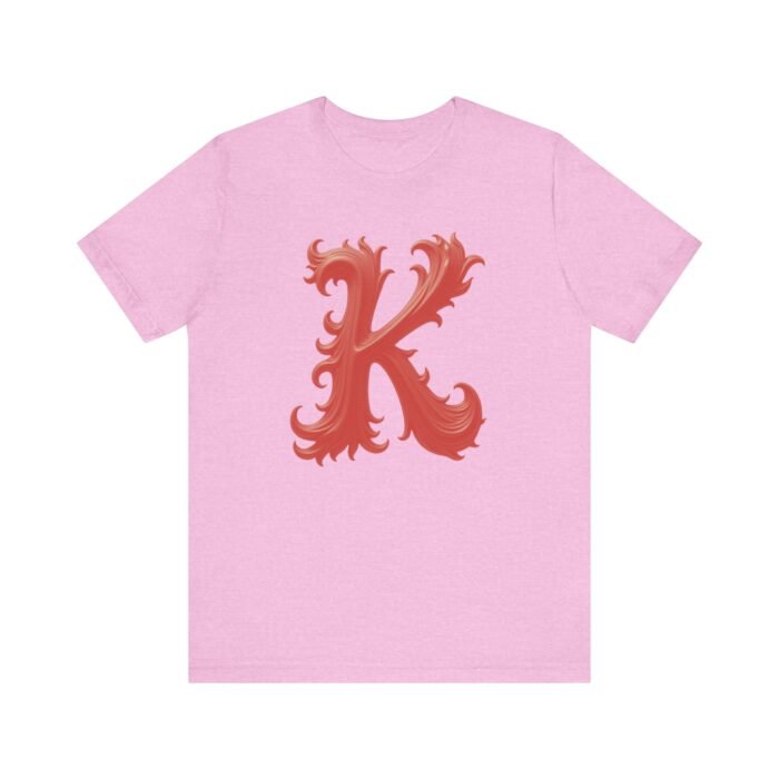 Monogram Initial Letter K Design Unisex Tee - Stylish Initial T-Shirt for Everyday Wear - Image 26