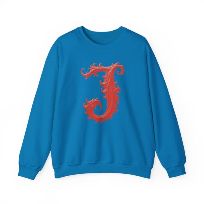 Stylish Initial J Monogram Crewneck Sweatshirt for Unisex - Cozy Casual Wear - Image 20