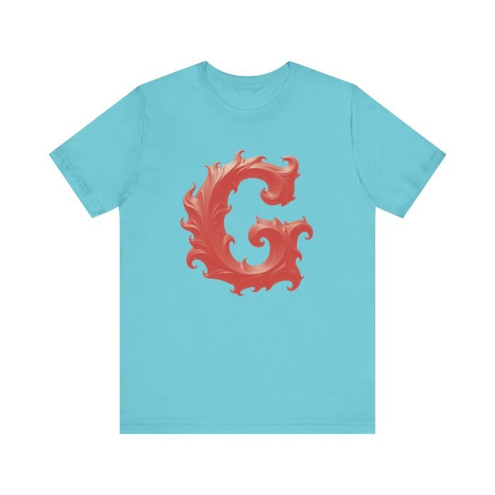 Monogram Initial Letter G Design Unisex Jersey Tee - Stylish & Unique Graphic T-Shirt - Image 18