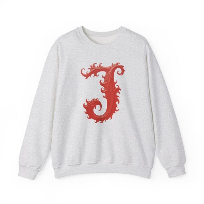 Stylish Initial J Monogram Crewneck Sweatshirt for Unisex - Cozy Casual Wear - Image 8