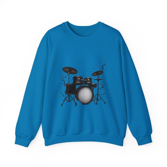 Drum Set Casual Sweatshirt | Music Lover Gift, Unisex Crewneck, Musician Apparel, Drummer Sweatshirt, Concert Wear
