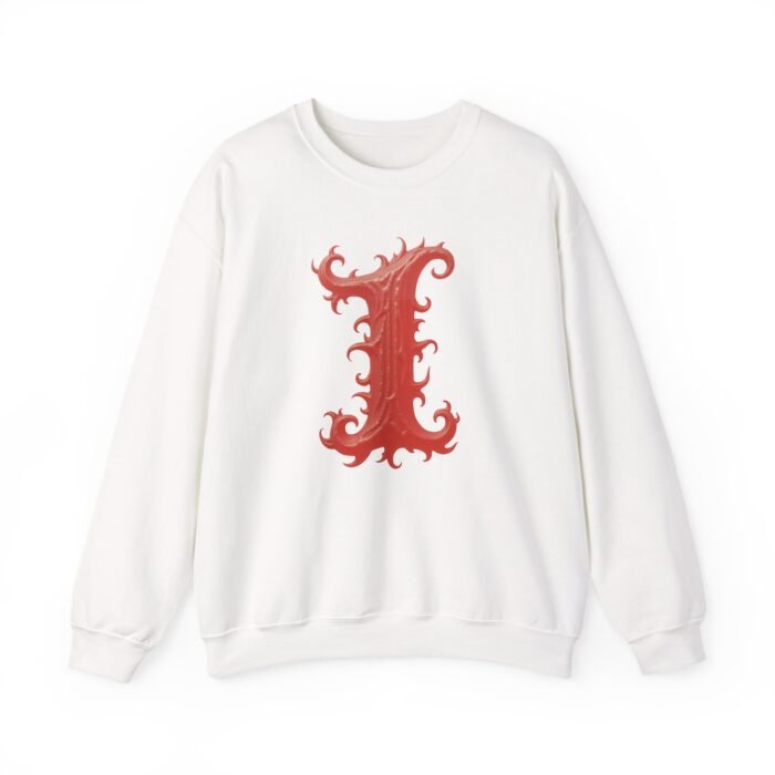 Initial Letter I - Graphic Unisex Crewneck Sweatshirt - Image 6