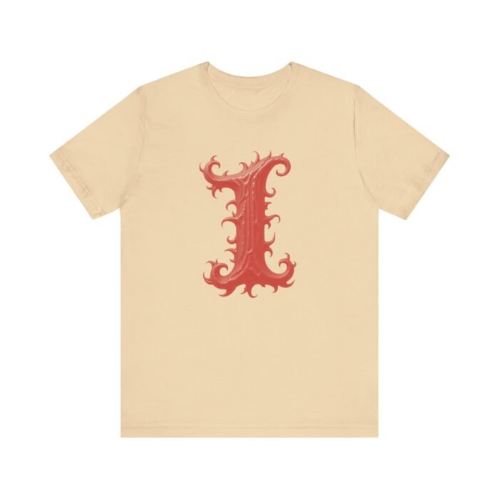 Monogram Initial Letter I Design Unisex Jersey Tee - Perfect for Creative Souls - Image 14