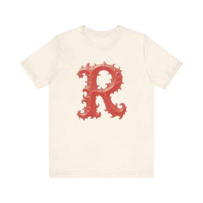 Monogram Initial Letter R Tee - Vintage Style Graphic T-Shirt - Image 12