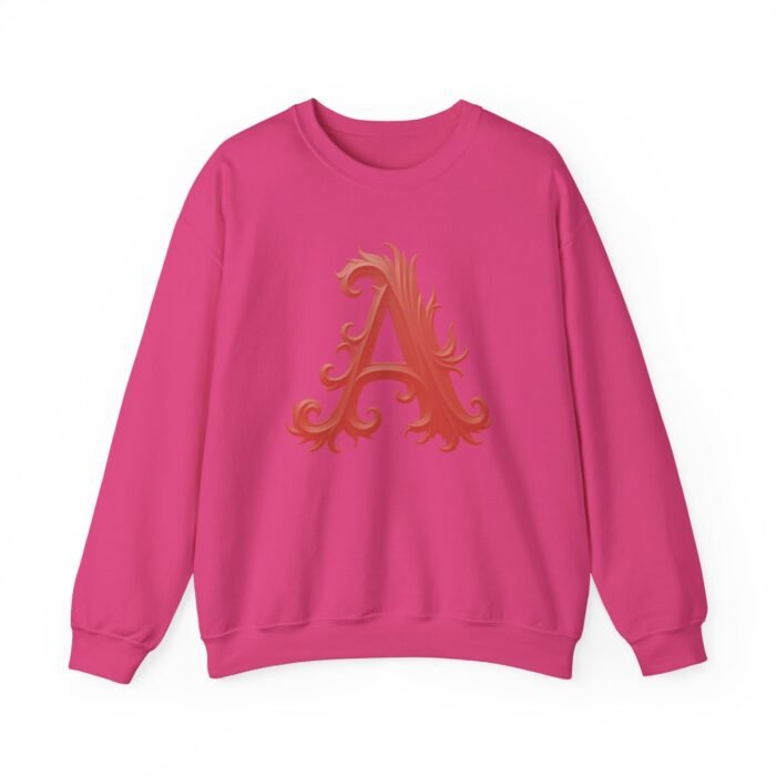 Personalized Script Initial Letter A Crewneck Sweatshirt - Cozy Custom Gift - Image 22
