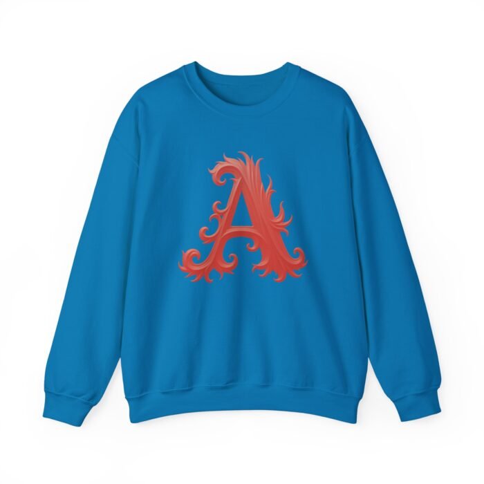 Personalized Script Initial Letter A Crewneck Sweatshirt - Cozy Custom Gift - Image 18