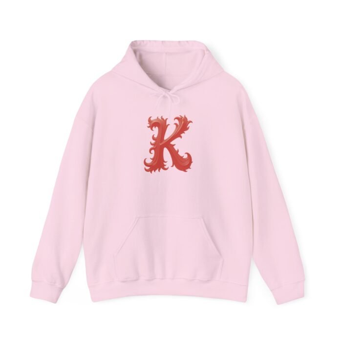 Personalized Monogram Letter K - Heavy Blend Hooded Sweatshirt - Image 24