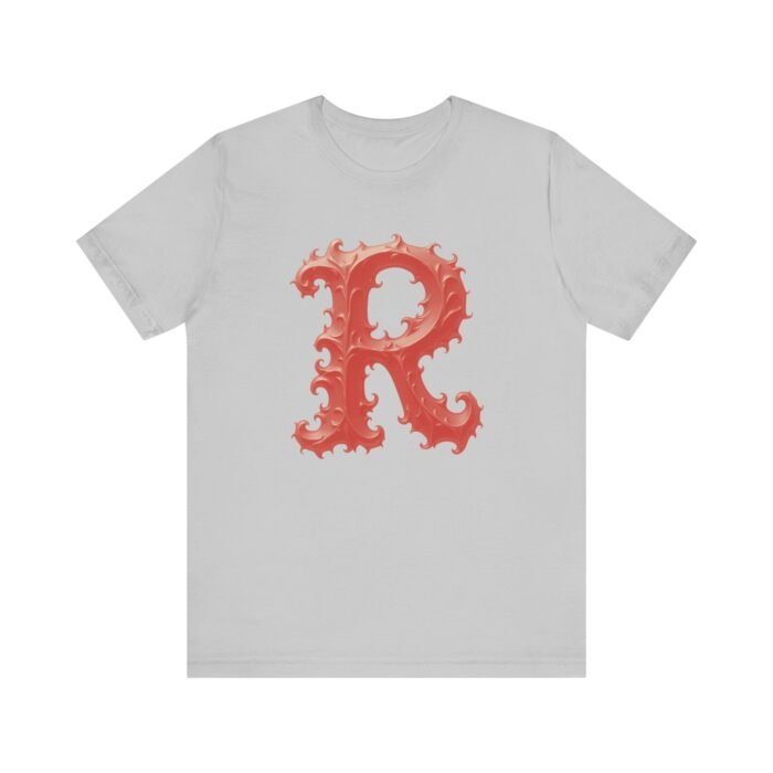 Monogram Initial Letter R Tee - Vintage Style Graphic T-Shirt - Image 8