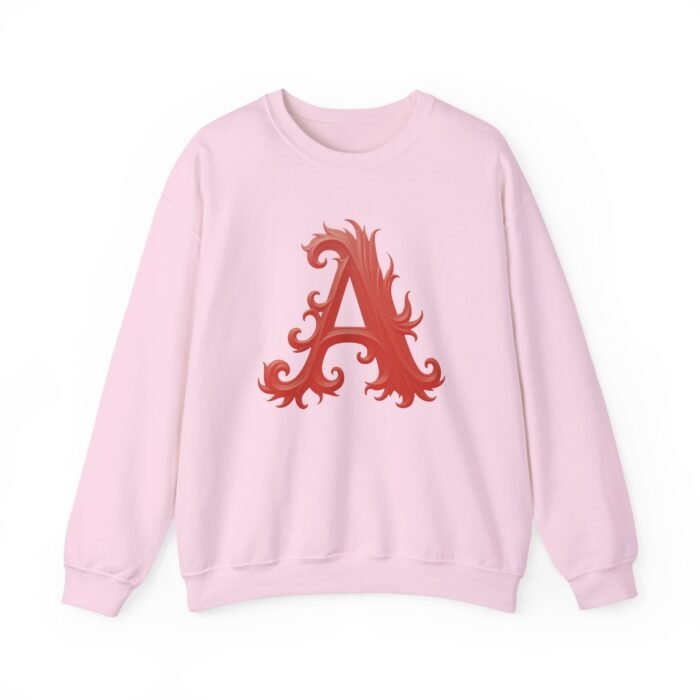 Personalized Script Initial Letter A Crewneck Sweatshirt - Cozy Custom Gift - Image 20