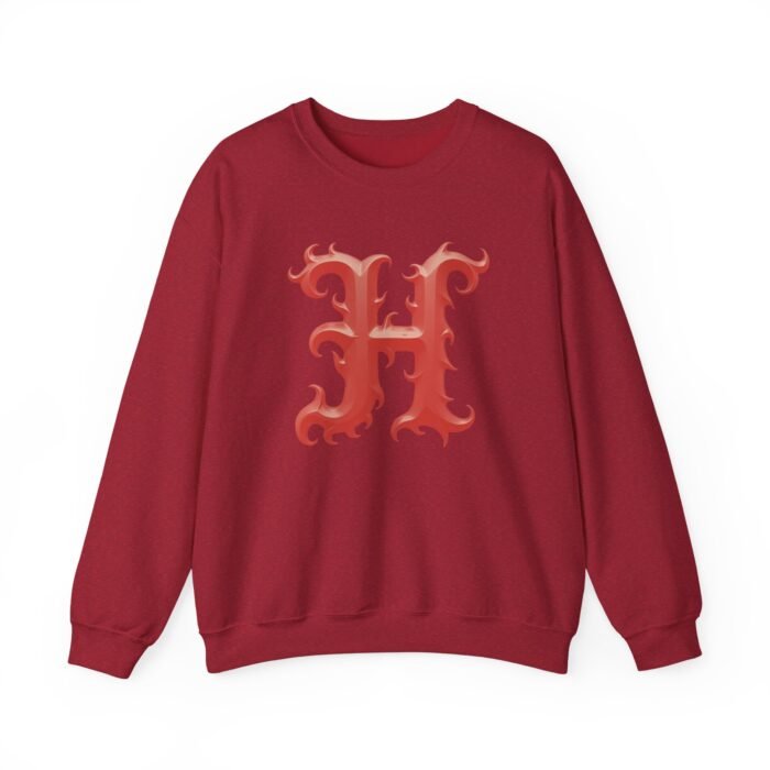 Stylish Initial Letter H - Print Unisex Crewneck Sweatshirt - Image 26