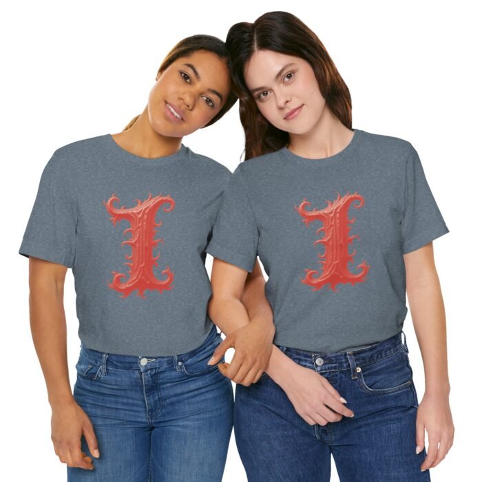 Monogram Initial Letter I Design Unisex Jersey Tee - Perfect for Creative Souls - Image 5