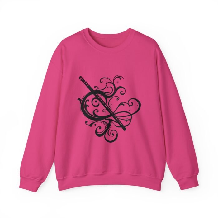 Musical Flute Crewneck Sweatshirt | Cozy Winter Wear, Unisex Sweatshirt, Casual Style, Gift for Her, Music Lover's Apparel