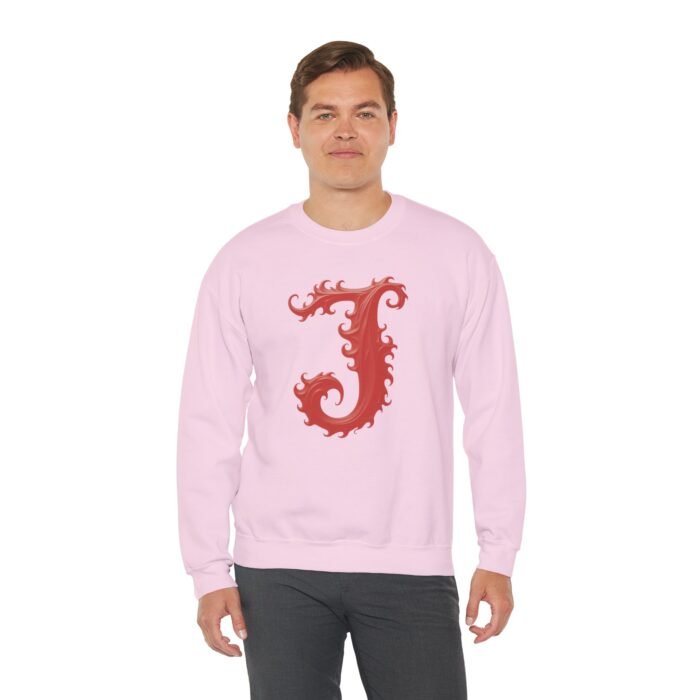 Stylish Initial J Monogram Crewneck Sweatshirt for Unisex - Cozy Casual Wear - Image 3