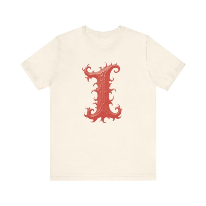 Monogram Initial Letter I Design Unisex Jersey Tee - Perfect for Creative Souls - Image 12