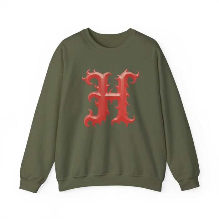 Stylish Initial Letter H - Print Unisex Crewneck Sweatshirt - Image 14
