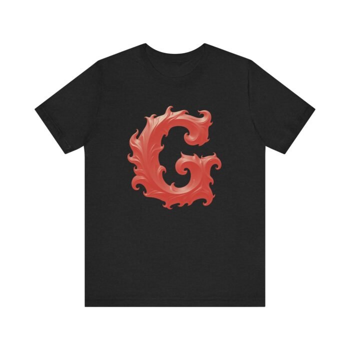 Monogram Initial Letter G Design Unisex Jersey Tee - Stylish & Unique Graphic T-Shirt - Image 10