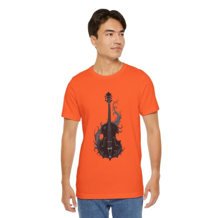 Gothic Bass Guitar Graphic Tee, Unisex Short Sleeve Shirt, Music Lover Gift, Creative Art T-Shirt, Casual Fashion Apparel, Perfect for [...] - Image 5