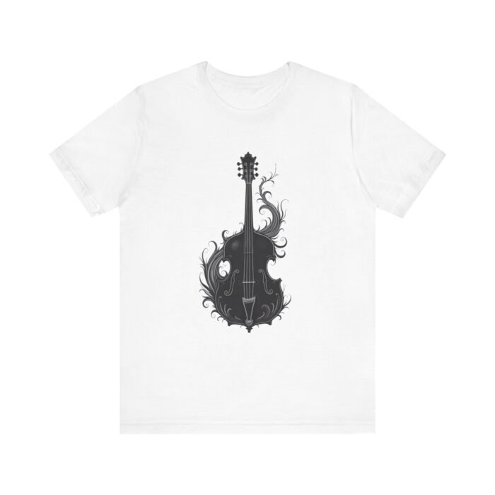Gothic Bass Guitar Graphic Tee, Unisex Short Sleeve Shirt, Music Lover Gift, Creative Art T-Shirt, Casual Fashion Apparel, Perfect for [...] - Image 6