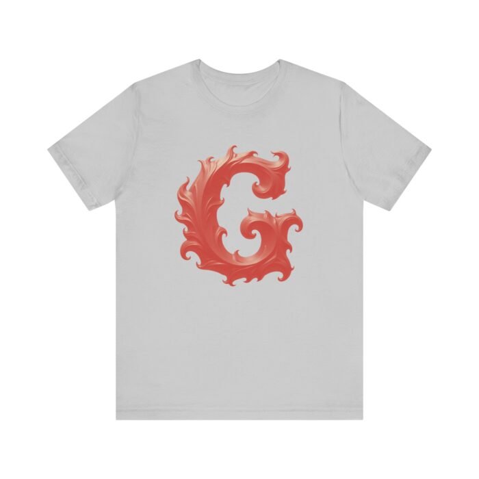 Monogram Initial Letter G Design Unisex Jersey Tee - Stylish & Unique Graphic T-Shirt - Image 8