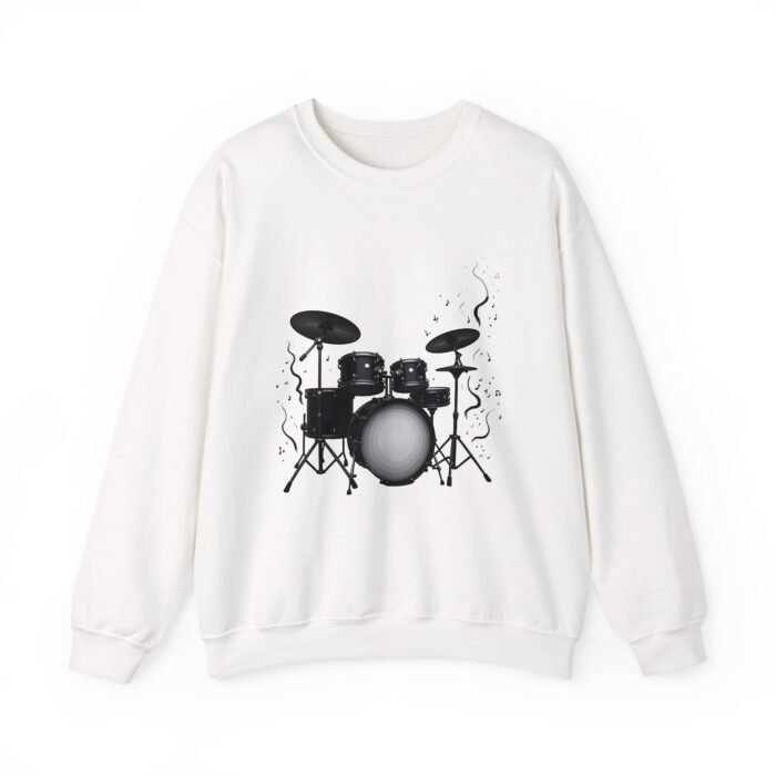 Drum Set Casual Sweatshirt | Music Lover Gift, Unisex Crewneck, Musician Apparel, Drummer Sweatshirt, Concert Wear - Image 6