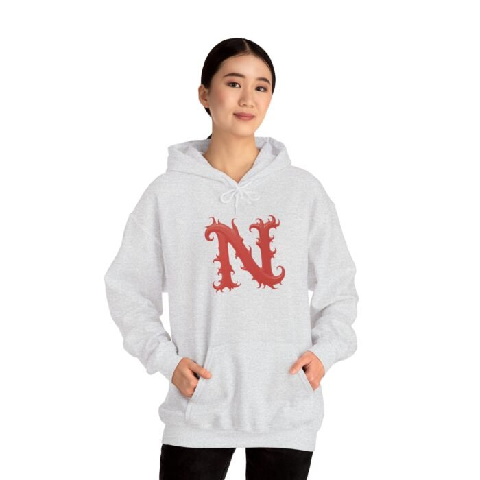 Custom Monogram Letter N - Hooded Sweatshirt for Men and Women - Image 4