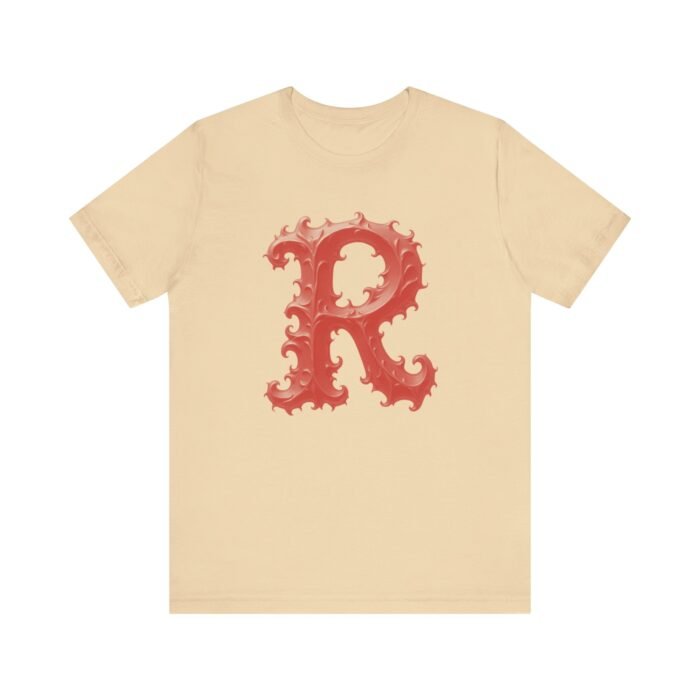Monogram Initial Letter R Tee - Vintage Style Graphic T-Shirt - Image 14