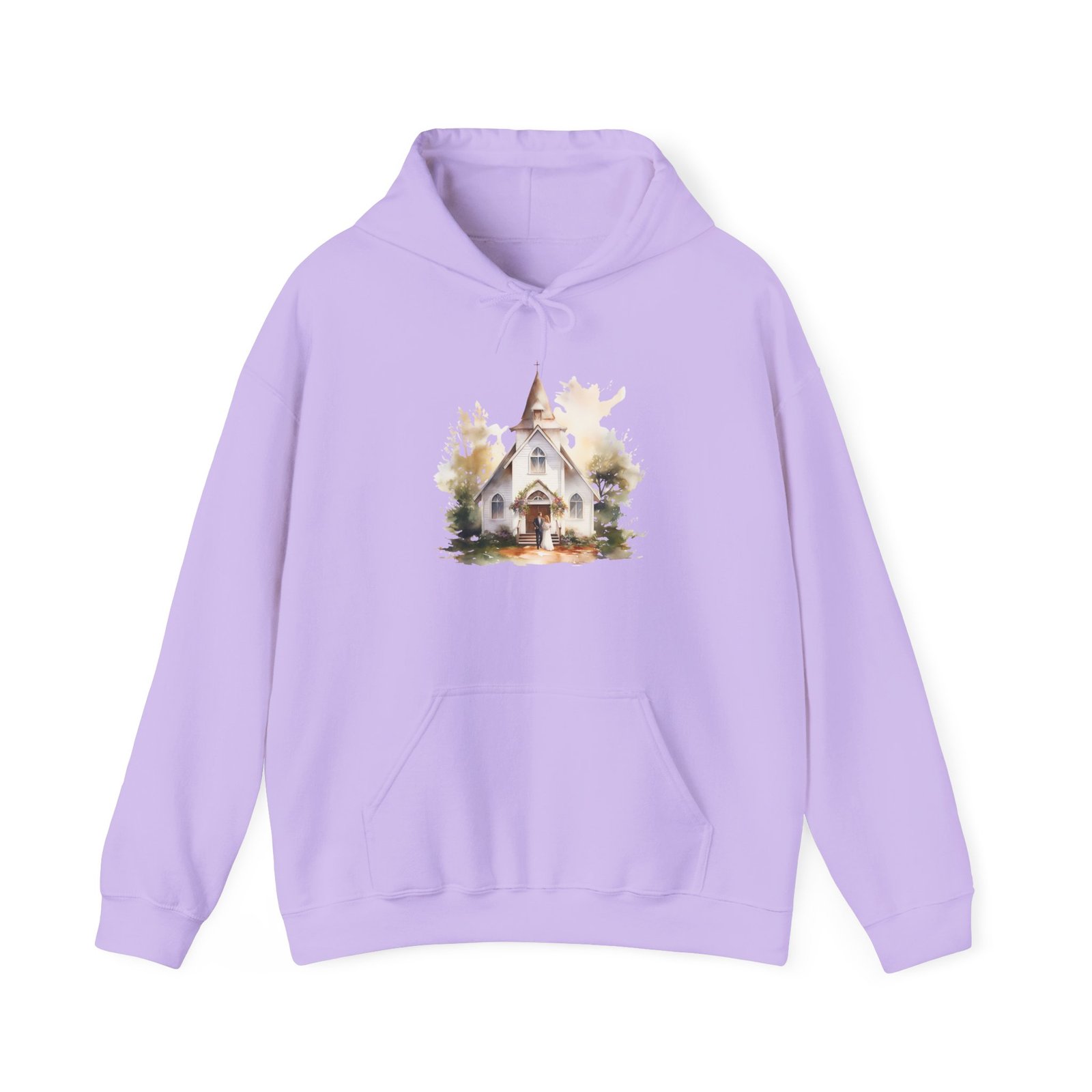 LV Cozy Wedding Chapel Illustration Hoodie - Perfect for Fall, Gift for Nature Lovers, Unisex Sweatshirt for Relaxing Days, Autumn Fashion - Image 20