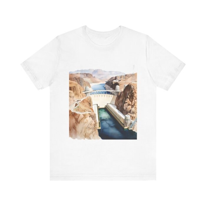 Scenic Hoover Dam Short Sleeve Tee - Nature Lover Shirt, Outdoor Adventure Apparel, Travel Gift, Unisex Graphic Tee - Image 7