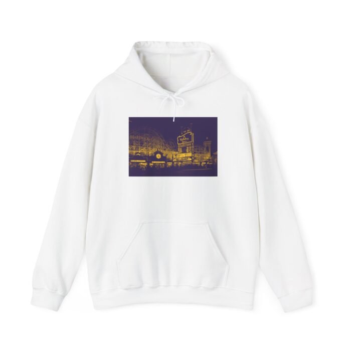 Urban Vibes Boardwalk Hotel/Casino Hooded Sweatshirt - Unisex Heavy Blend™ | Streetwear, Casual Comfort, Graphic Hoodie, Outdoor Apparel, Gift Idea - Image 6