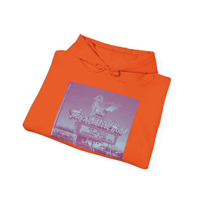 Retro-Inspired Thunderbird Hotel Graphic Hoodie - Unisex Sweatshirt for Cozy Outfits, Perfect Gift for Him/Her, Comfortable Wear - Image 3