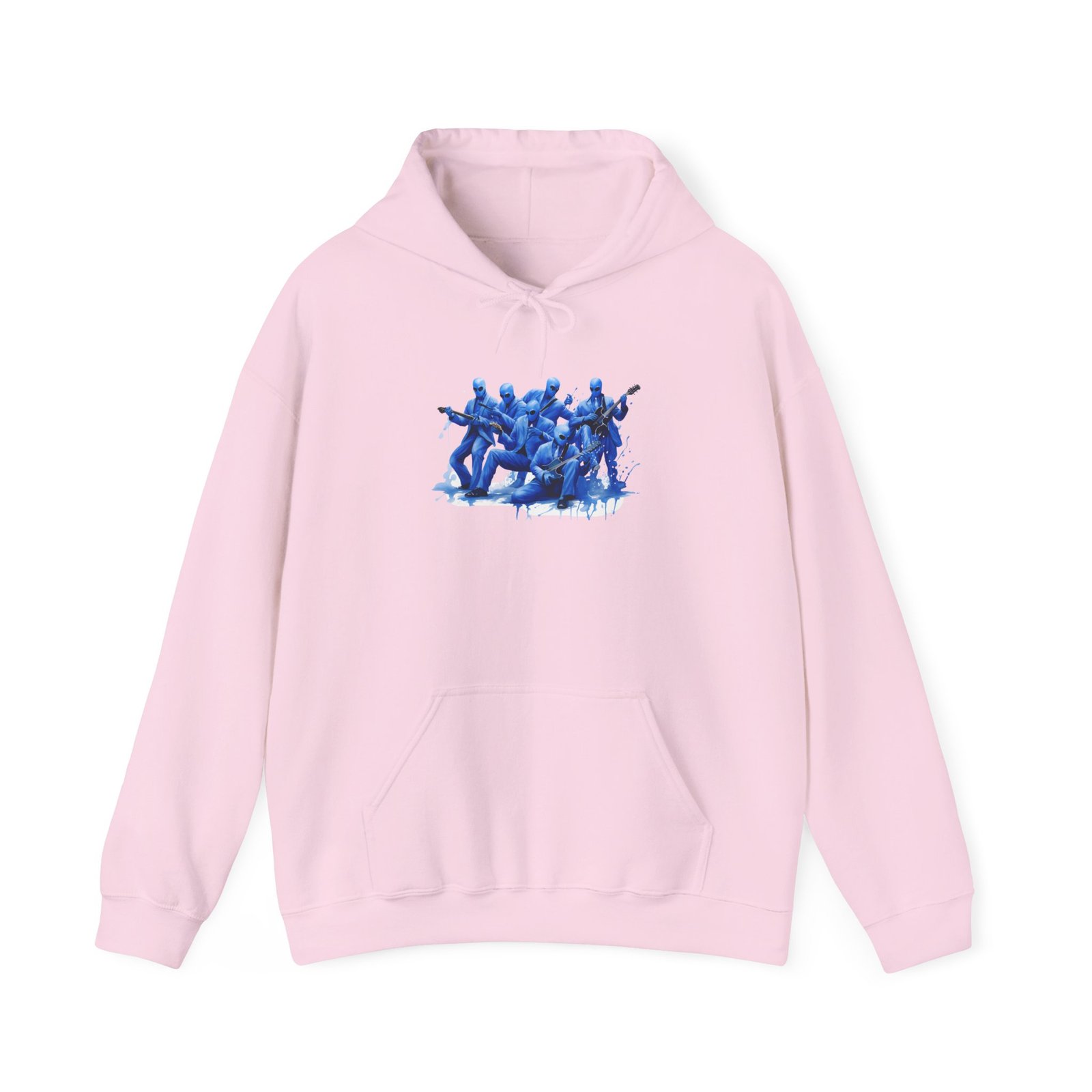 LV Blue Man Group Playful Action Hooded Sweatshirt - Casual Hoodie, Unisex Pullover, Gift for Gamers, Everyday Comfort, Cool Casual Wear - Image 22