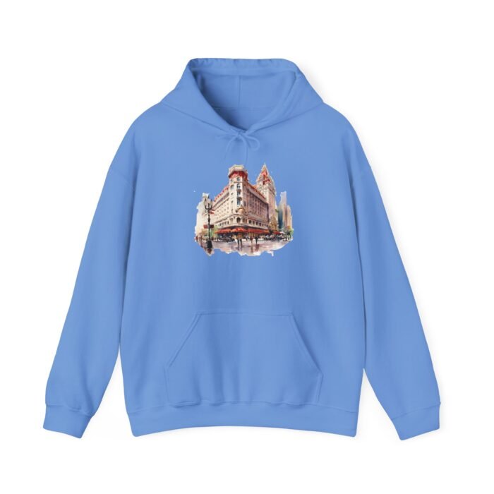 LV Cityscape and Strip Hoodie - Cozy Urban Style Sweatshirt, Perfect Gift for City Lovers, Trendy Graphic Hooded Sweatshirt, Ideal for Travel - Image 20