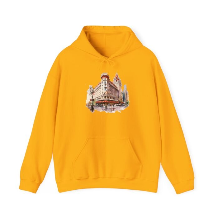 LV Cityscape and Strip Hoodie - Cozy Urban Style Sweatshirt, Perfect Gift for City Lovers, Trendy Graphic Hooded Sweatshirt, Ideal for Travel - Image 12