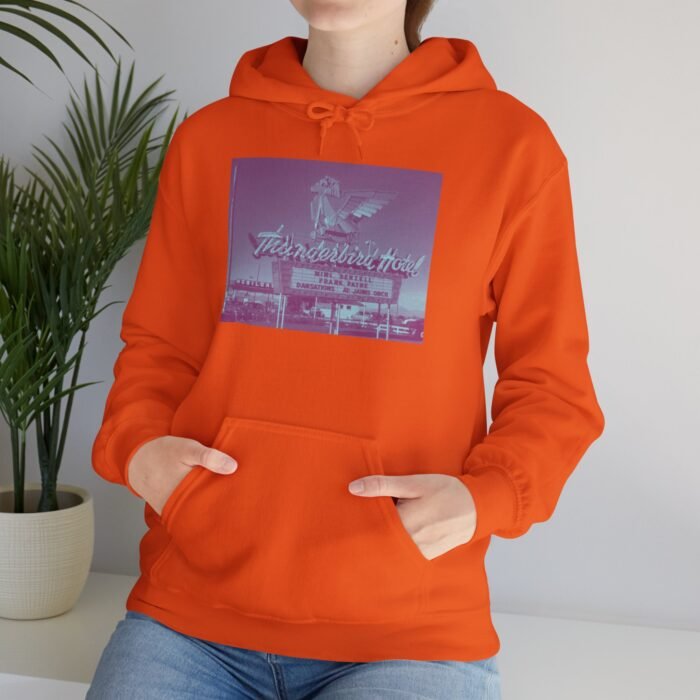 Retro-Inspired Thunderbird Hotel Graphic Hoodie - Unisex Sweatshirt for Cozy Outfits, Perfect Gift for Him/Her, Comfortable Wear - Image 5