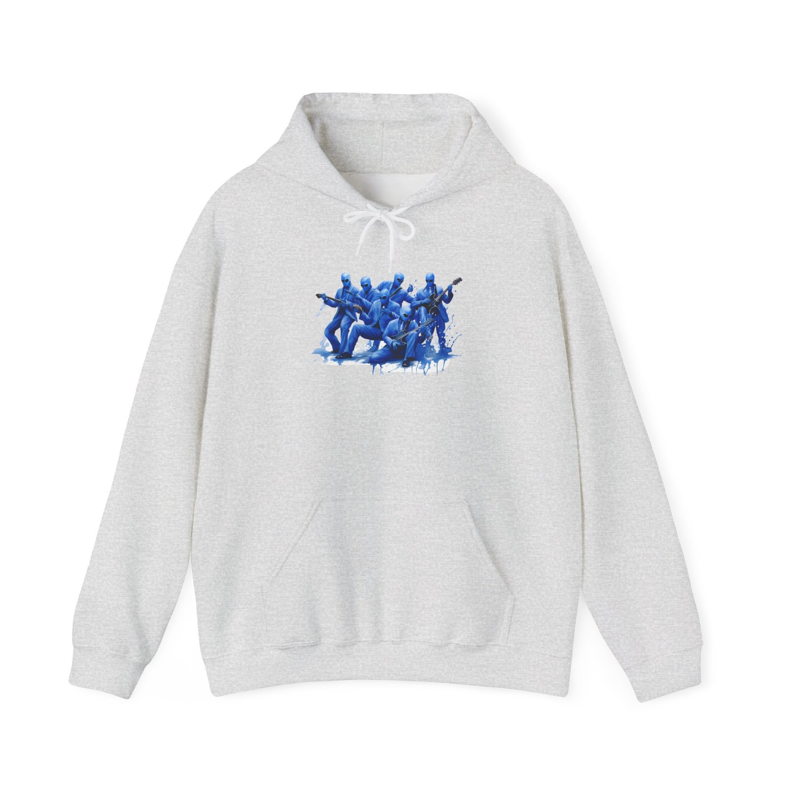 LV Blue Man Group Playful Action Hooded Sweatshirt - Casual Hoodie, Unisex Pullover, Gift for Gamers, Everyday Comfort, Cool Casual Wear - Image 8