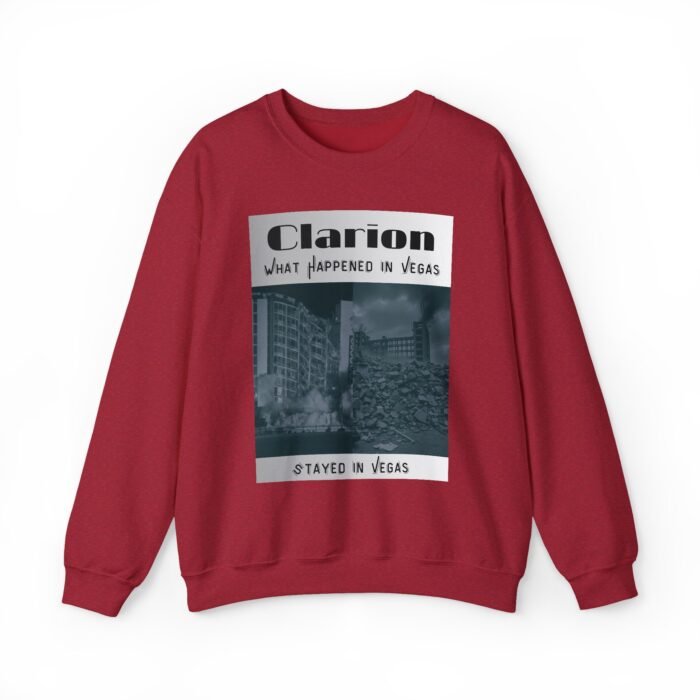Vintage Vegas Clarion Demo Graphic Sweatshirt - Unisex Crewneck, Ideal for Casual Outfits, Gifts for Him/Her, Perfect for Travel Enthusiasts - Image 26