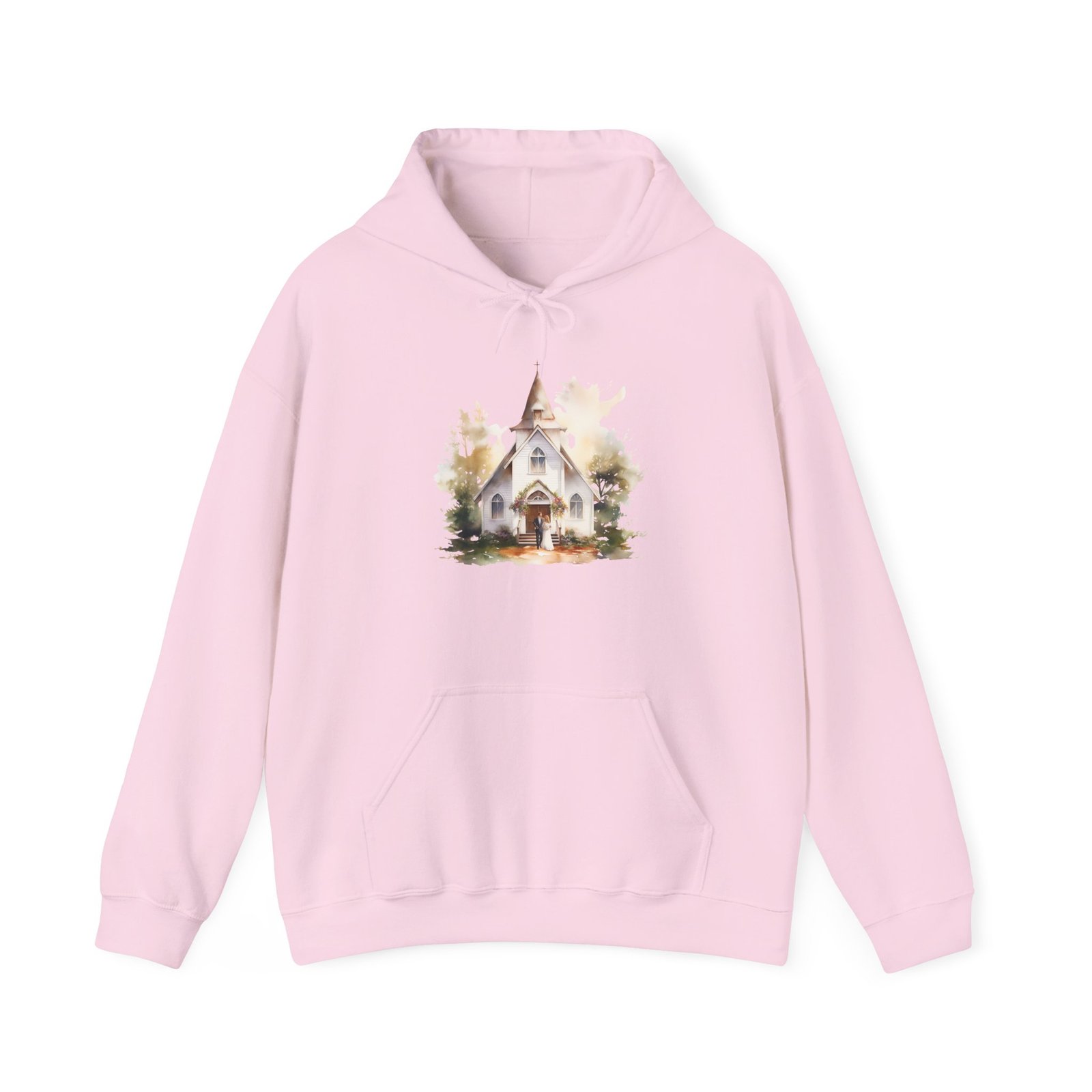 LV Cozy Wedding Chapel Illustration Hoodie - Perfect for Fall, Gift for Nature Lovers, Unisex Sweatshirt for Relaxing Days, Autumn Fashion - Image 22