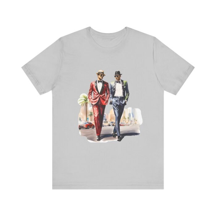Stylish LV Duo Tee - Unisex Jersey Short Sleeve Tee, Casual Fashion, Gift for Him/Her, Party Wear, Vintage Style - Image 9