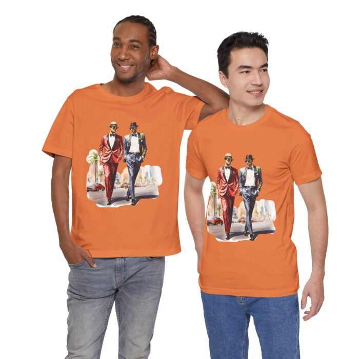 Stylish LV Duo Tee - Unisex Jersey Short Sleeve Tee, Casual Fashion, Gift for Him/Her, Party Wear, Vintage Style - Image 5