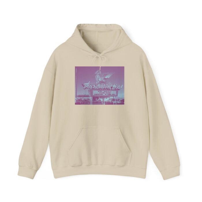 Retro-Inspired Thunderbird Hotel Graphic Hoodie - Unisex Sweatshirt for Cozy Outfits, Perfect Gift for Him/Her, Comfortable Wear - Image 10